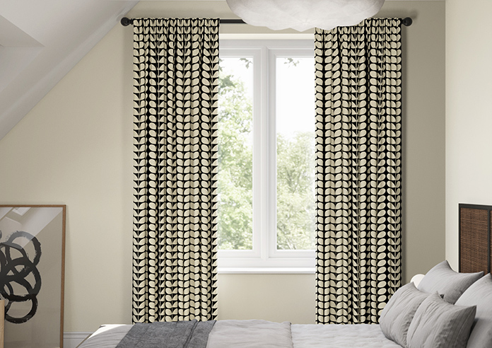 Orla Kiely Solid Stem, Black - Made to Measure Curtains - Image 3